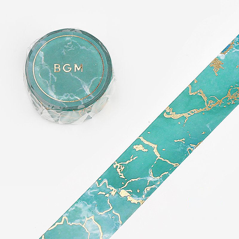 BGM Marble Masking Tape - Sea Green