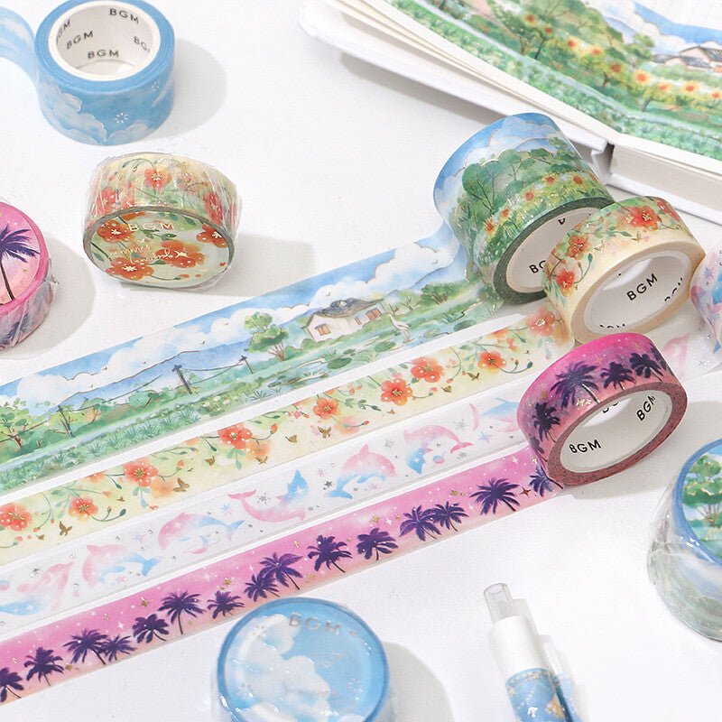 BGM Masking Tape - Hydrangeas - Limited Summer Edition