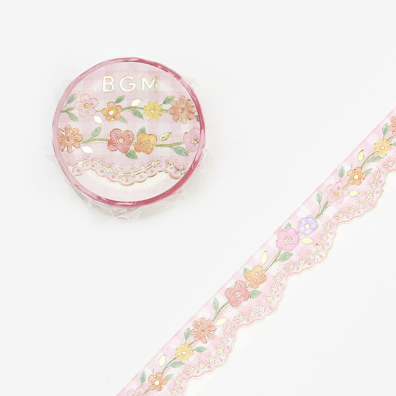 BGM Masking Tape - Pink Floral Lace
