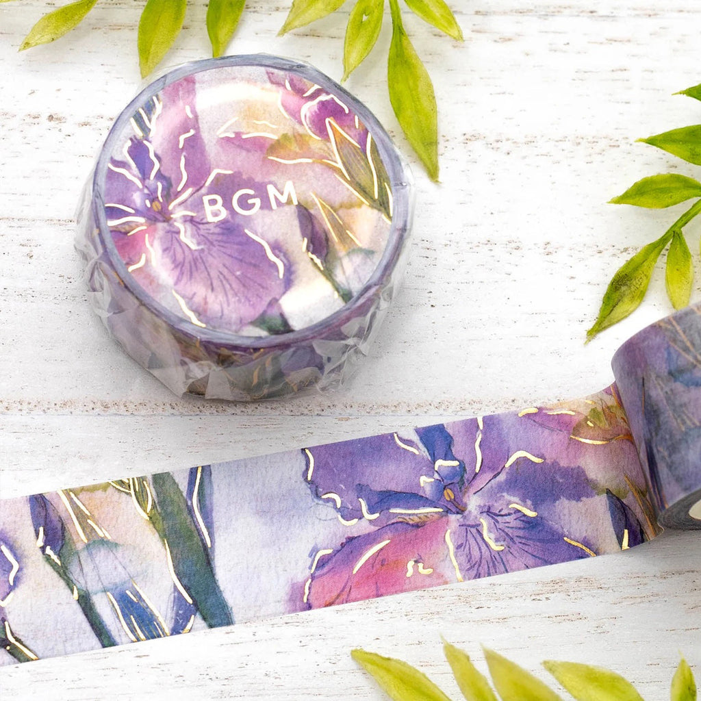 BGM Masking Tape - Watercolor Flowers - Iris