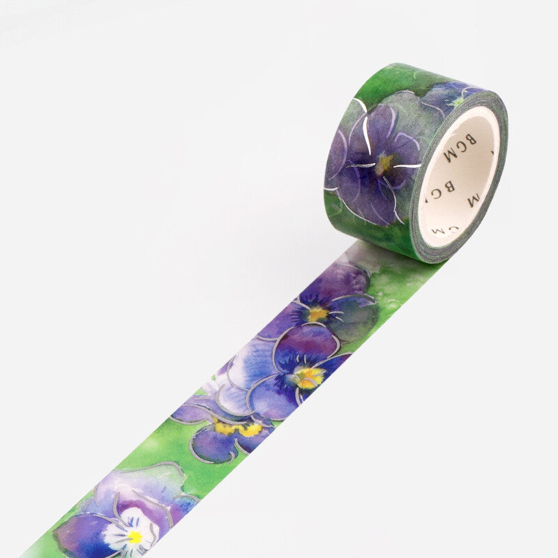 BGM Masking Tape - Watercolor Flowers - Violets