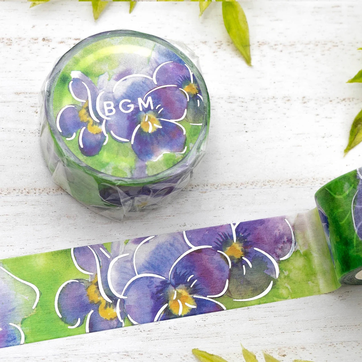 BGM Masking Tape - Watercolor Flowers - Violets