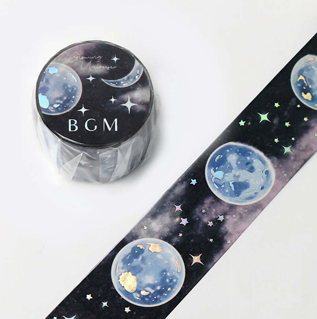 BGM Glowing Universe Masking Tape - Moon Phases
