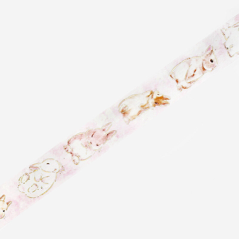 BGM Masking Tape - Fluffy White Bunnies