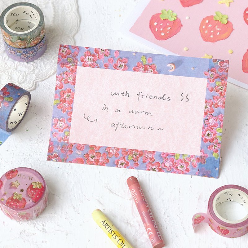 BGM Oil Painting Masking Tape - Moon Flower