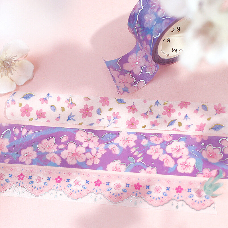 BGM Spring Sakura Masking Tape - Dancing Flowers - Limited Spring Edition