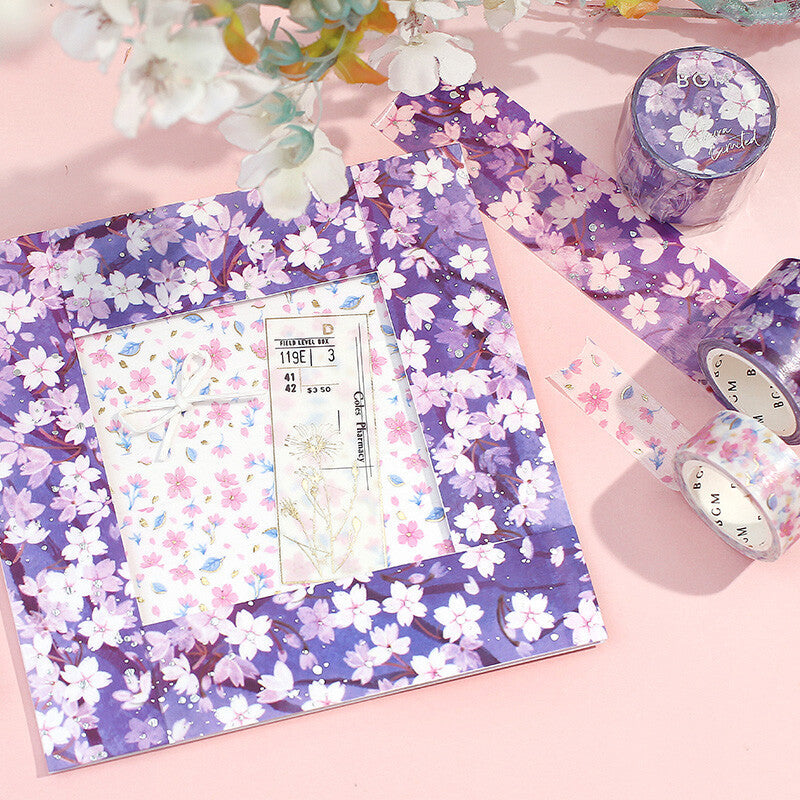 BGM Spring Sakura Masking Tape - Dancing Flowers - Limited Spring Edition
