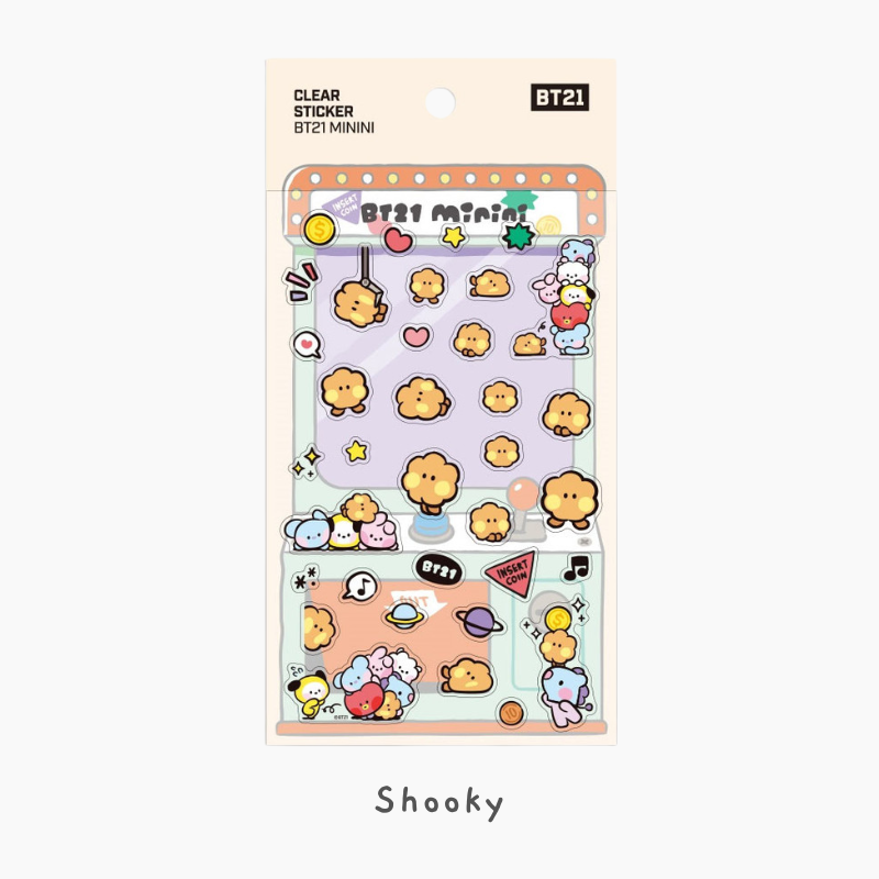 BT21 Clear Stickers - Minini