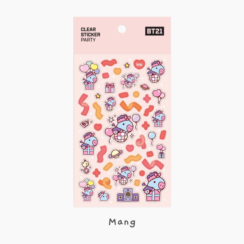 BT21 Clear Stickers - Party