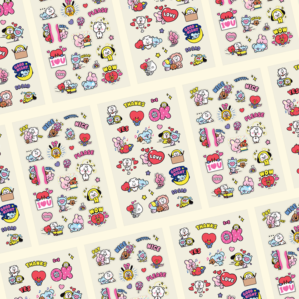 BT21 Clear Stickers - The Group