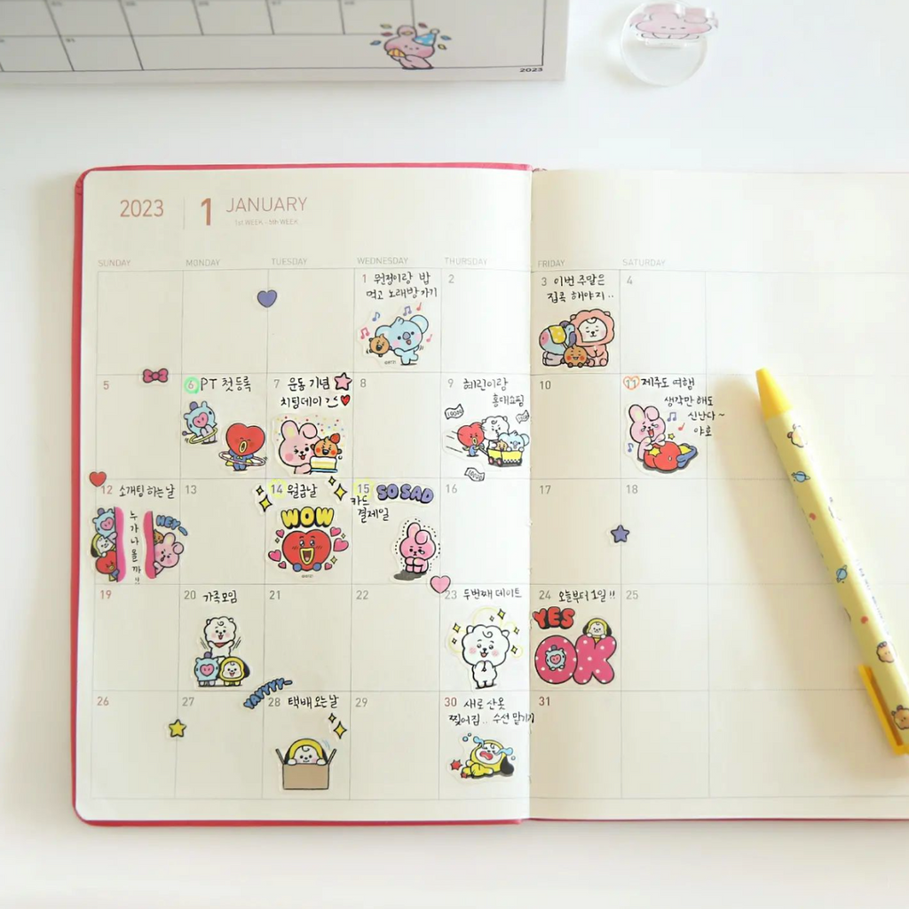 BT21 Clear Stickers - The Group