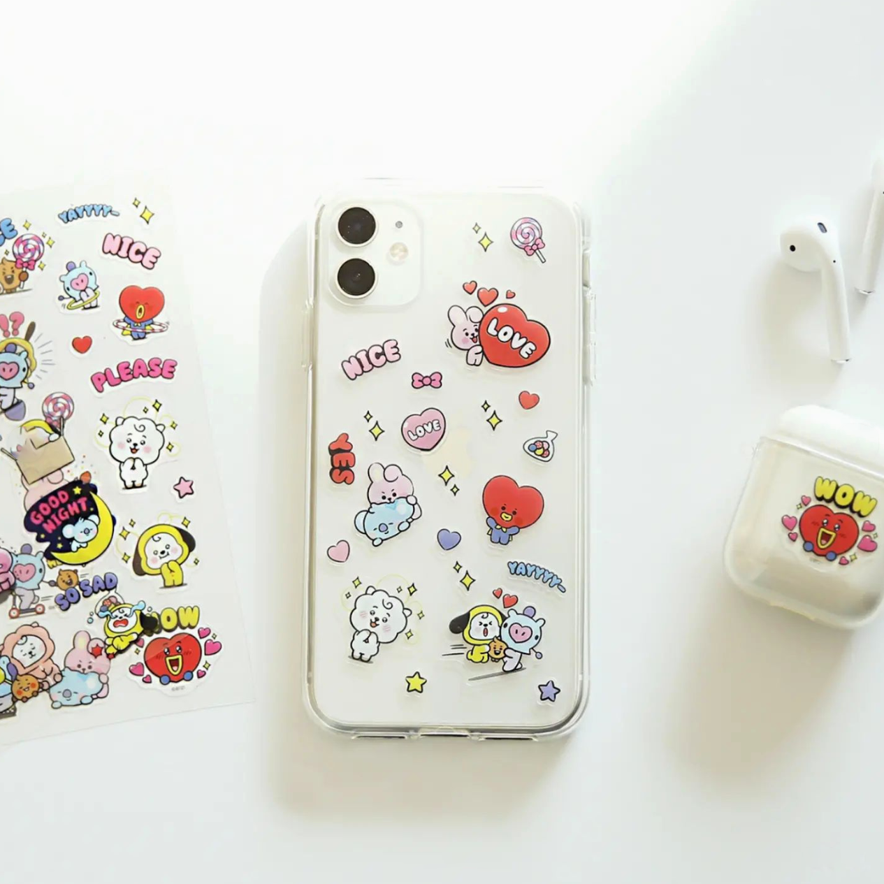 BT21 Clear Stickers - The Group