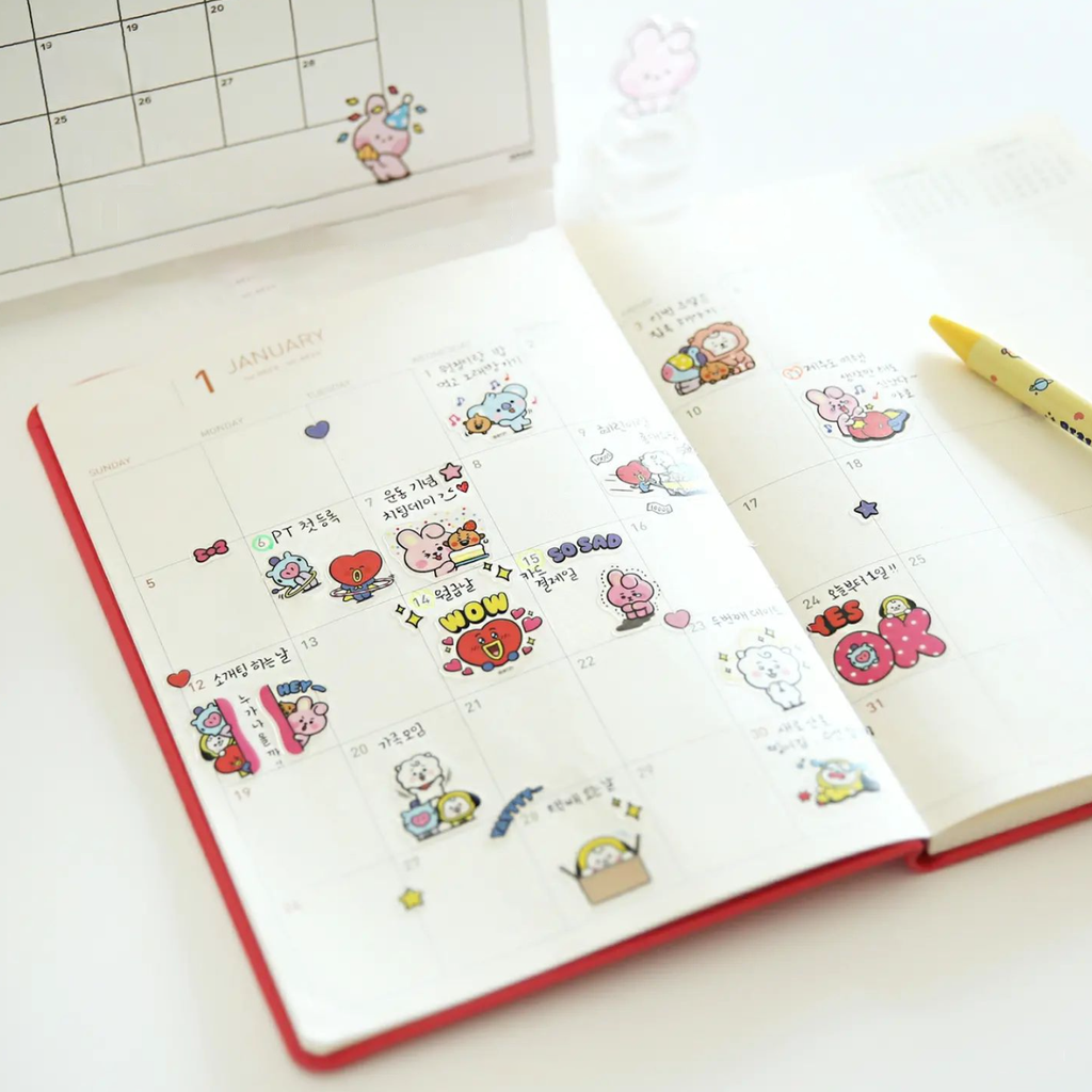 BT21 Clear Stickers - The Group