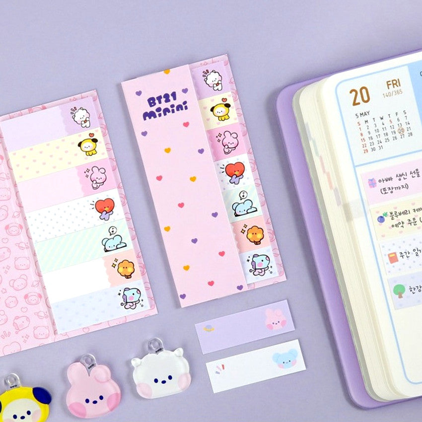 BT21 Index Sticky Notes - Pink