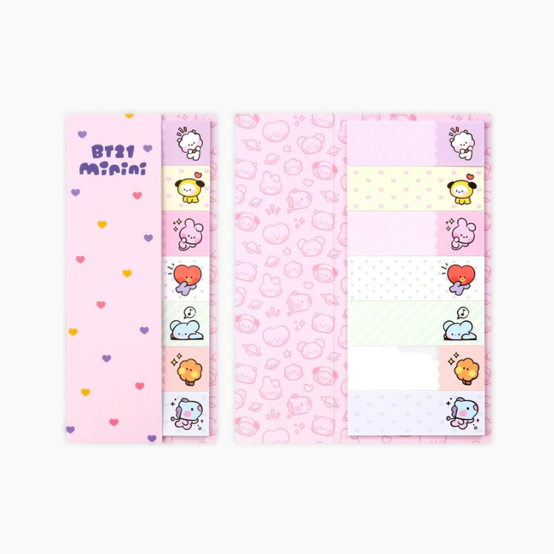 BT21 Index Sticky Notes - Pink