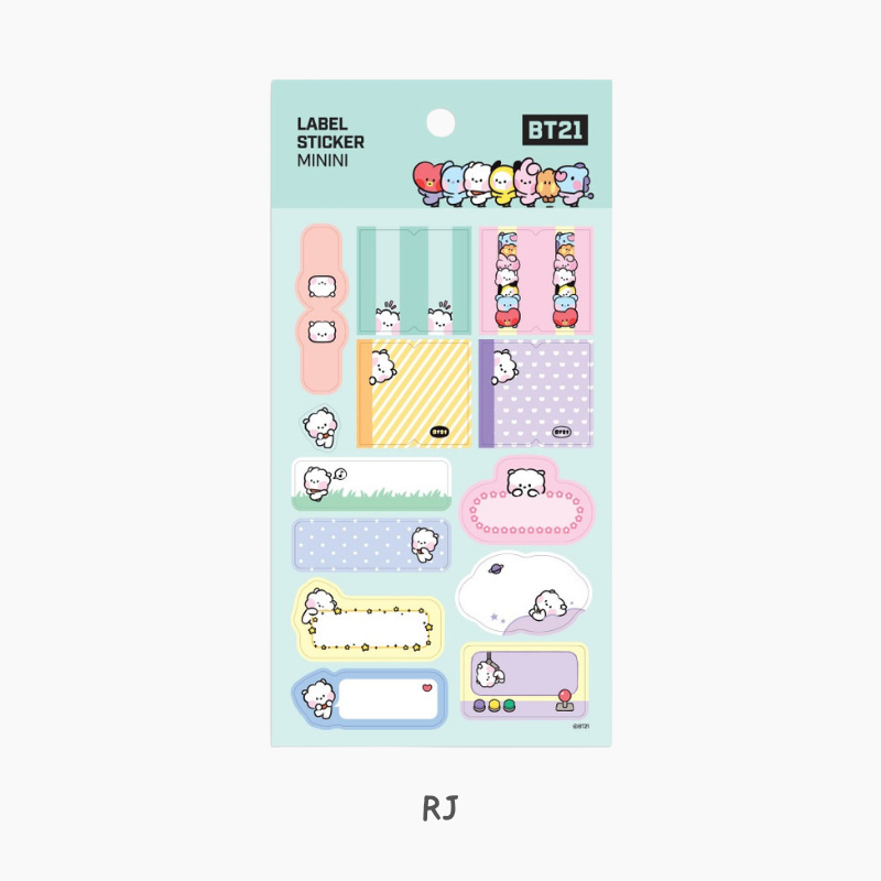 BT21 Label Stickers - Minini