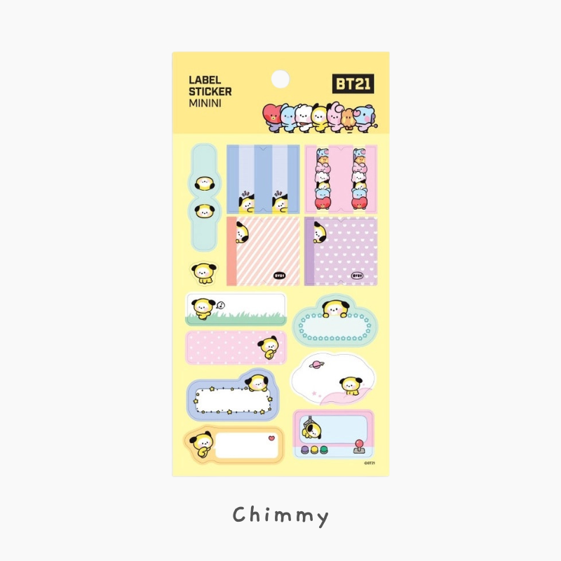 BT21 Label Stickers - Minini