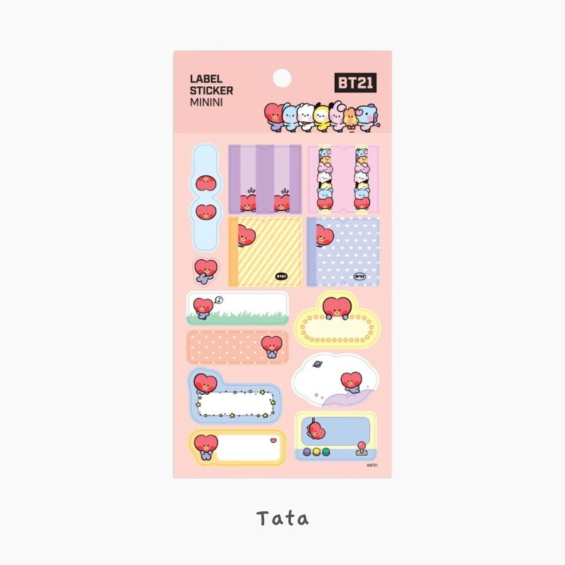 BT21 Label Stickers - Minini