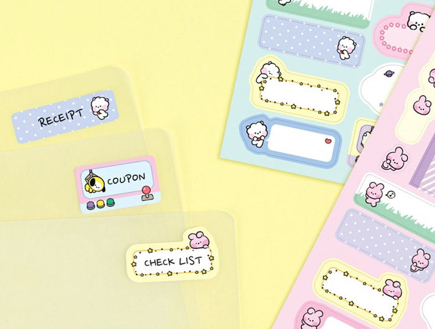 BT21 Label Stickers - Minini