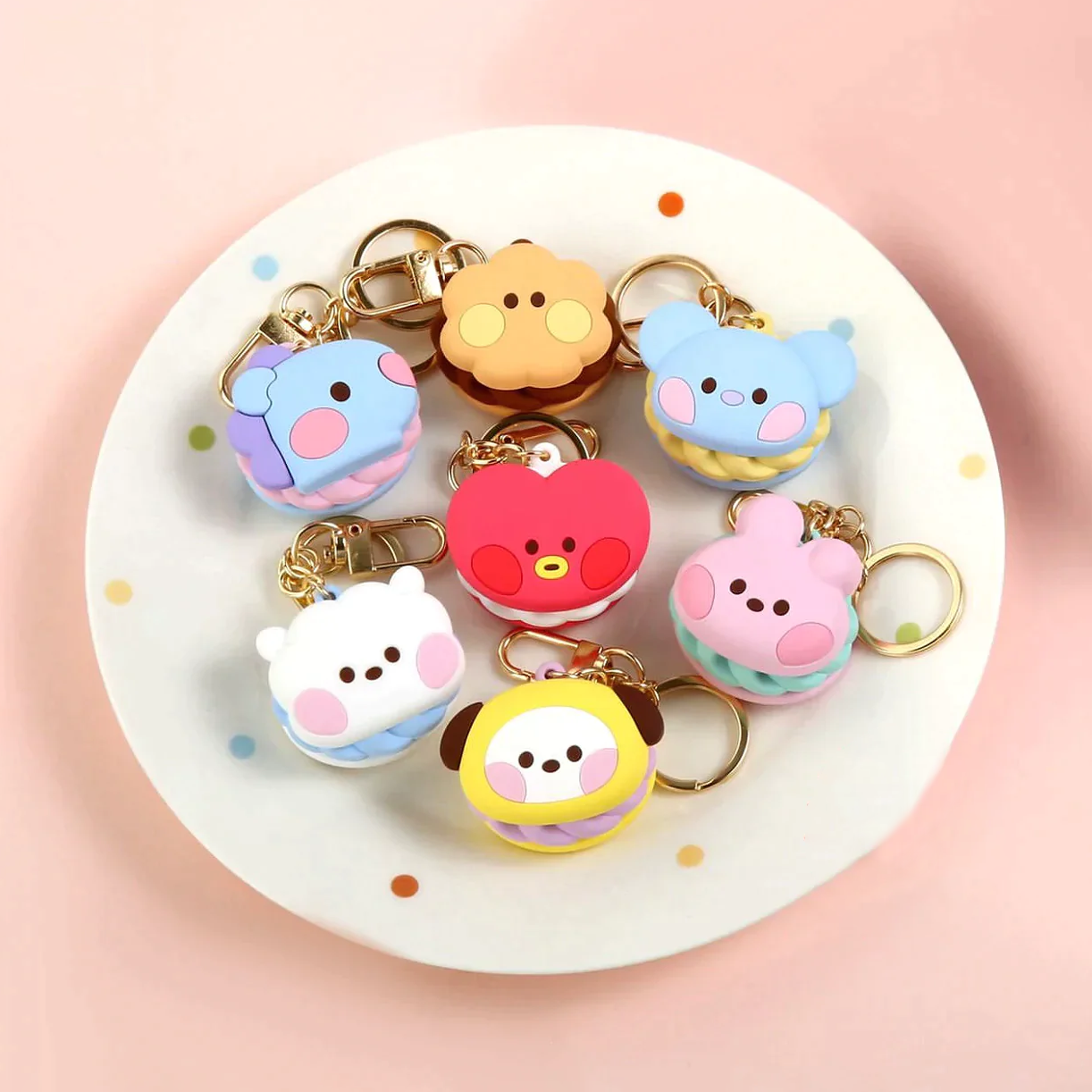 BT21 Mini Macaron Keychain