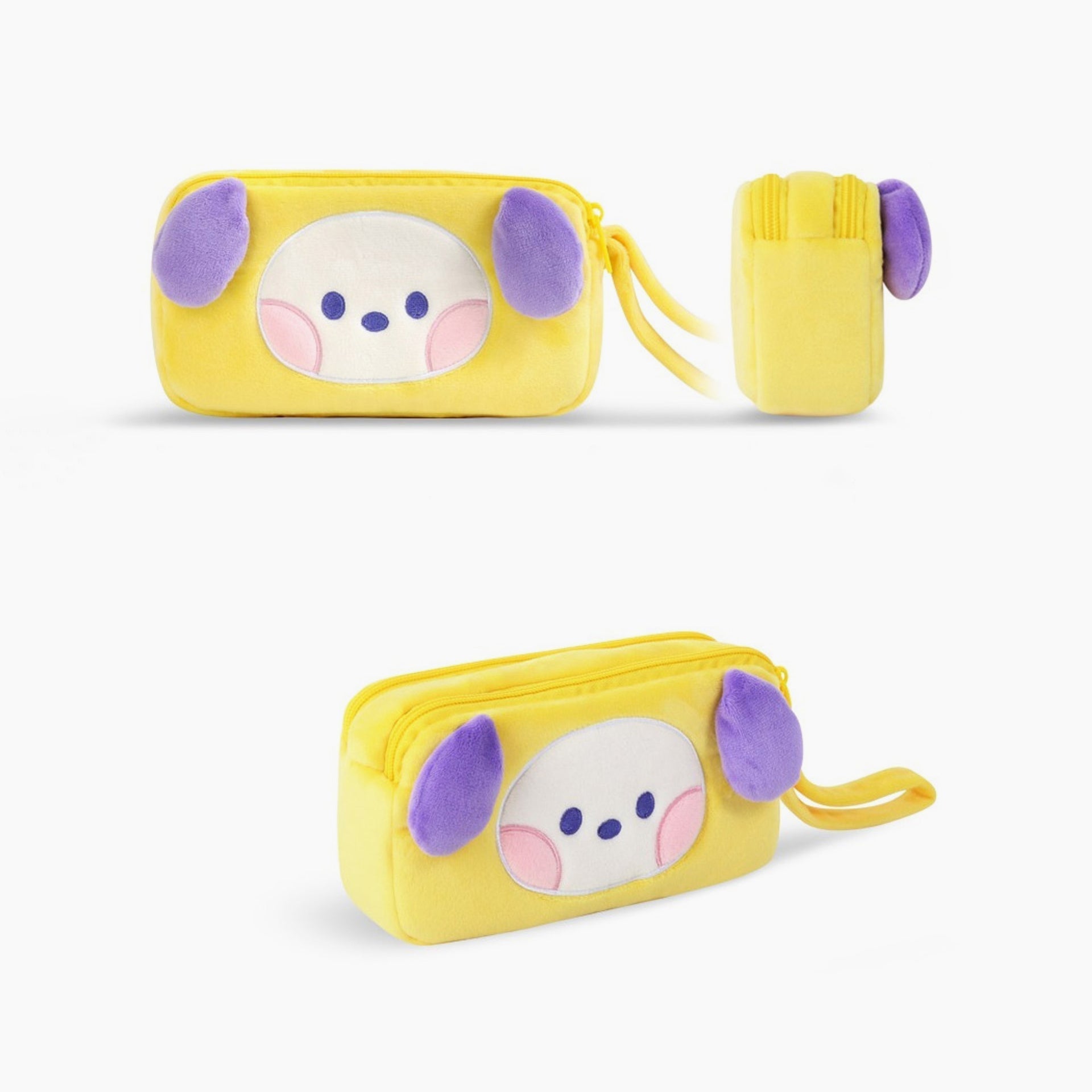 BT21 Minini Plush Double Pockets Zipper Pen Pouch - Chimmy