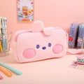 BT21 Minini Plush Double Pockets Zipper Pen Pouch - Cooky