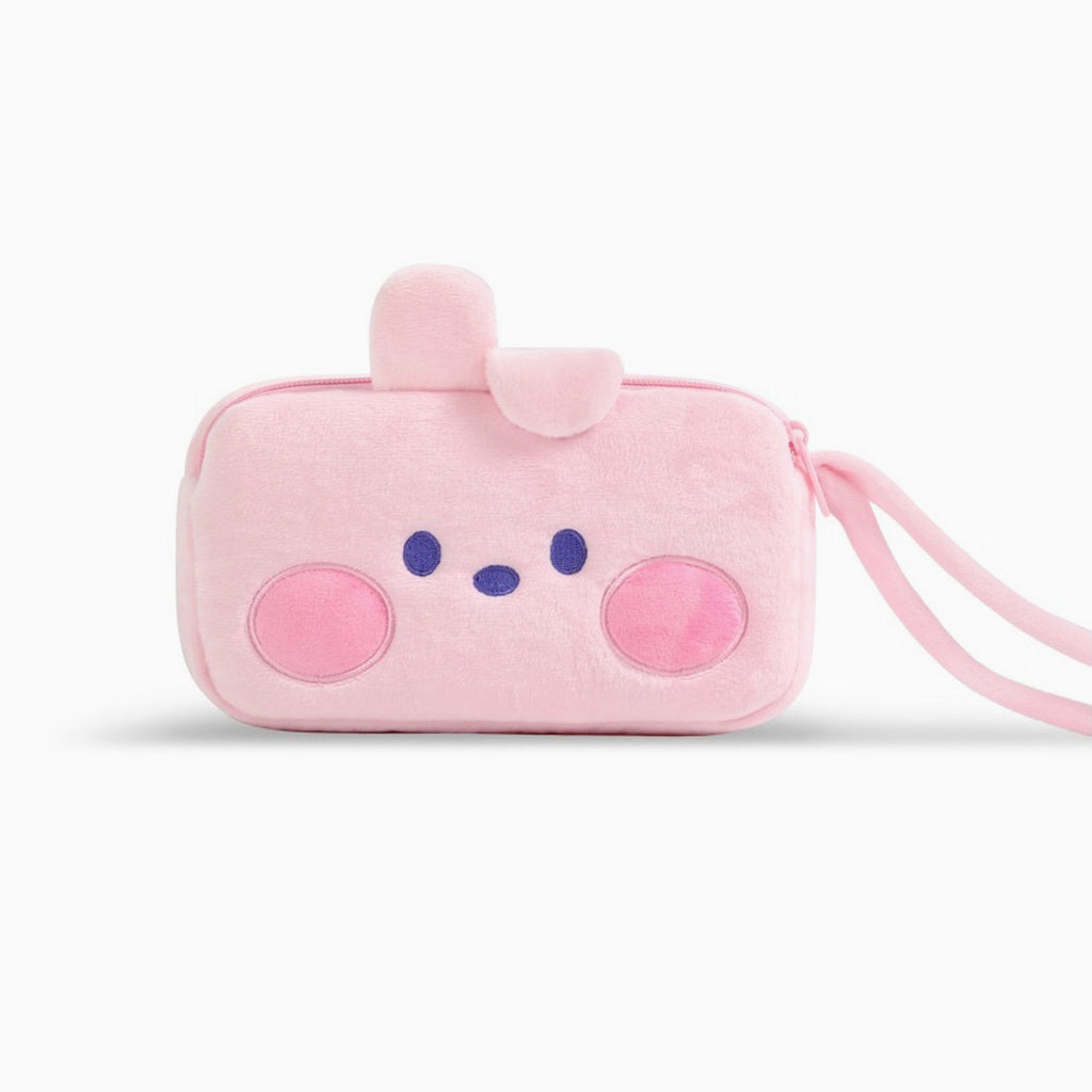 BT21 Minini Plush Double Pockets Zipper Pen Pouch - Cooky