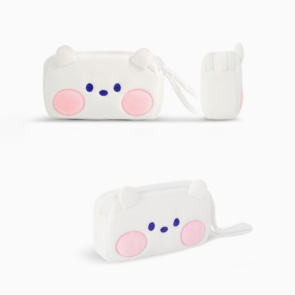 BT21 Minini Plush Double Pockets Zipper Pen Pouch - RJ