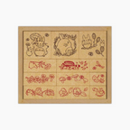 Beverly My Neighbor Totoro Flower Pattern Stamp Set - Fall