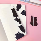 Black Cat Magnetic Bookmark - Set of 6