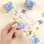 Blue Petunia Clear Washi Tape - Extra Wide