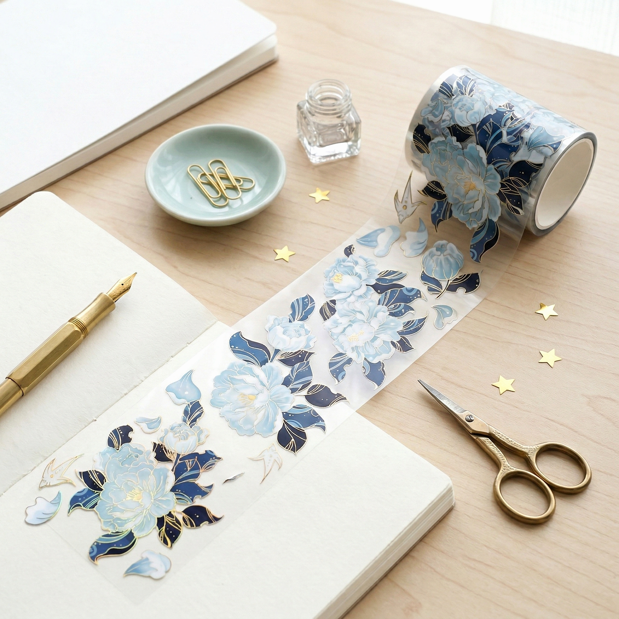 Blue Petunia Washi Tape