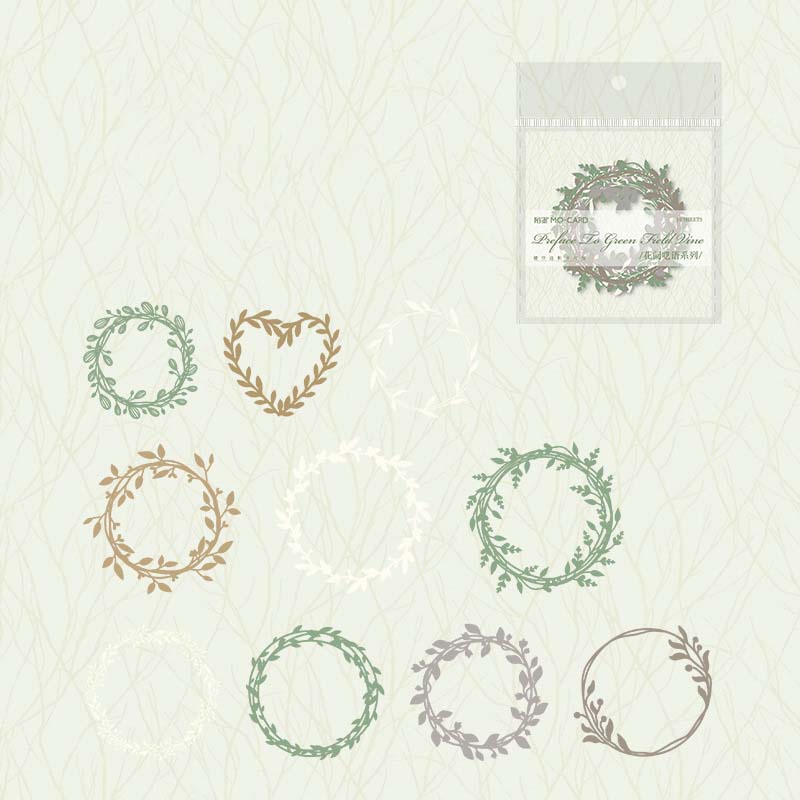 Botanical Wreath Decorative Scrapbooking Paper
