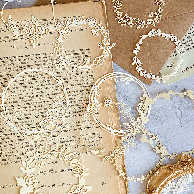Botanical Wreath Decorative Scrapbooking Paper