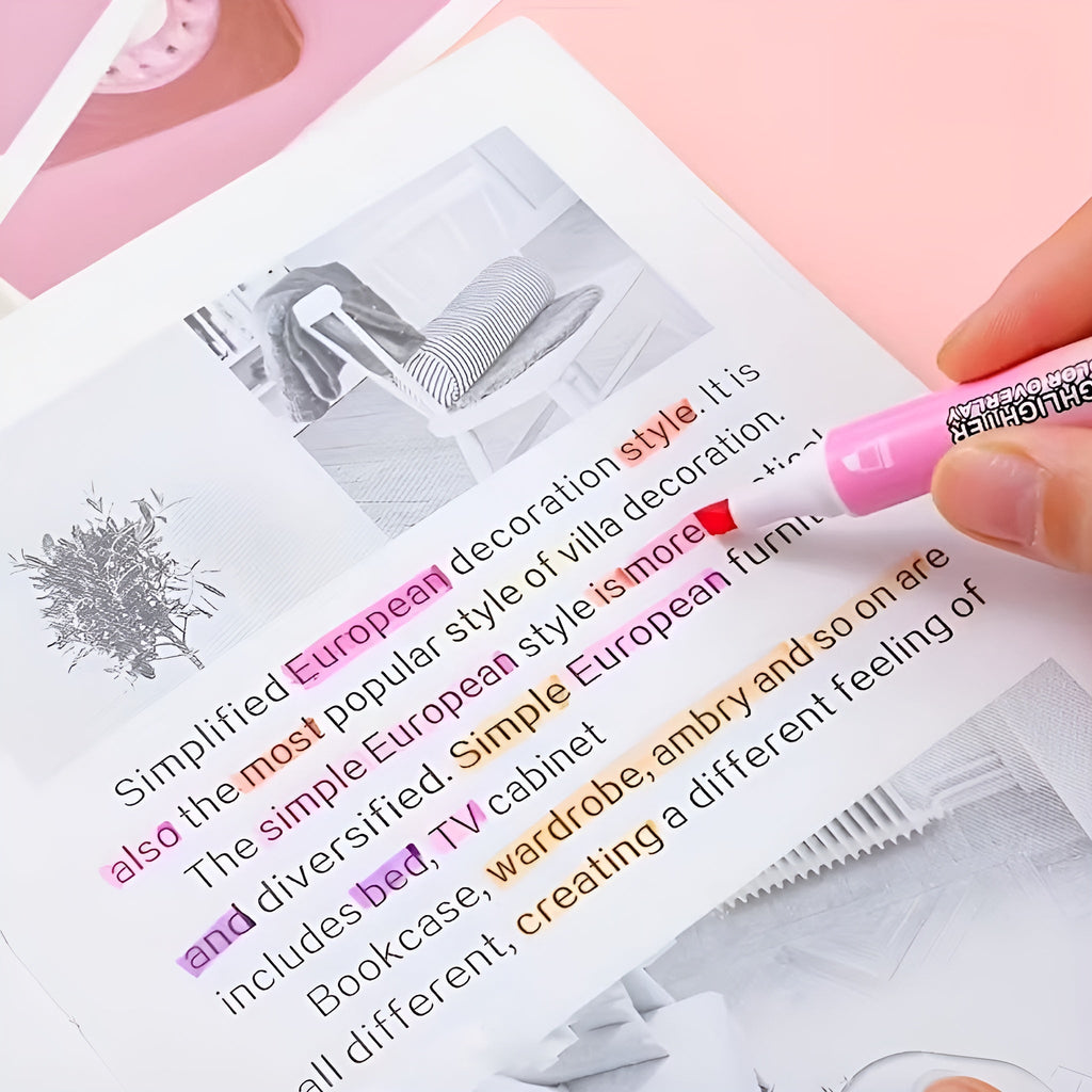 CY Double-Sided Color Highlighters - Set of 8