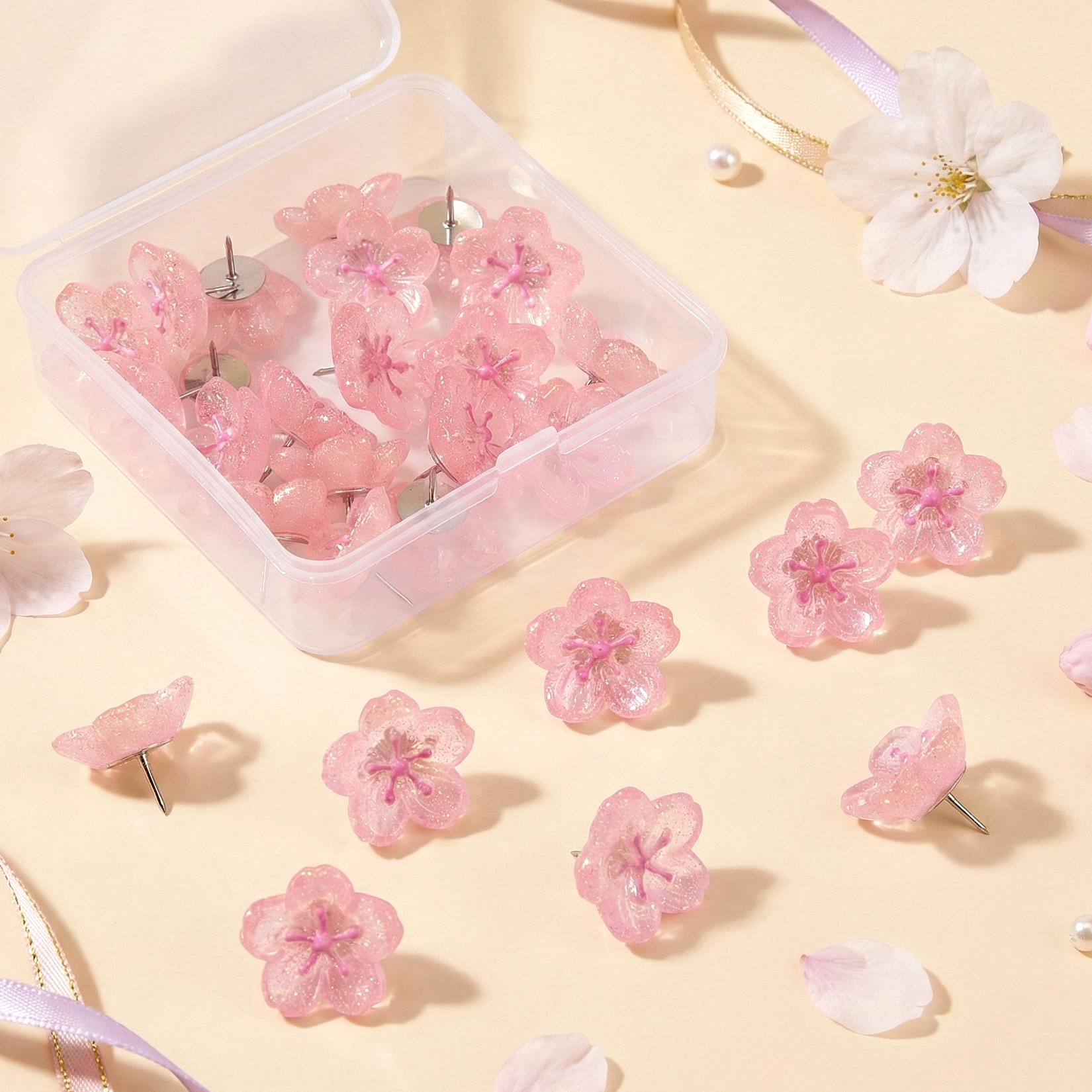 Cherry Blossom Pins - Set of 20
