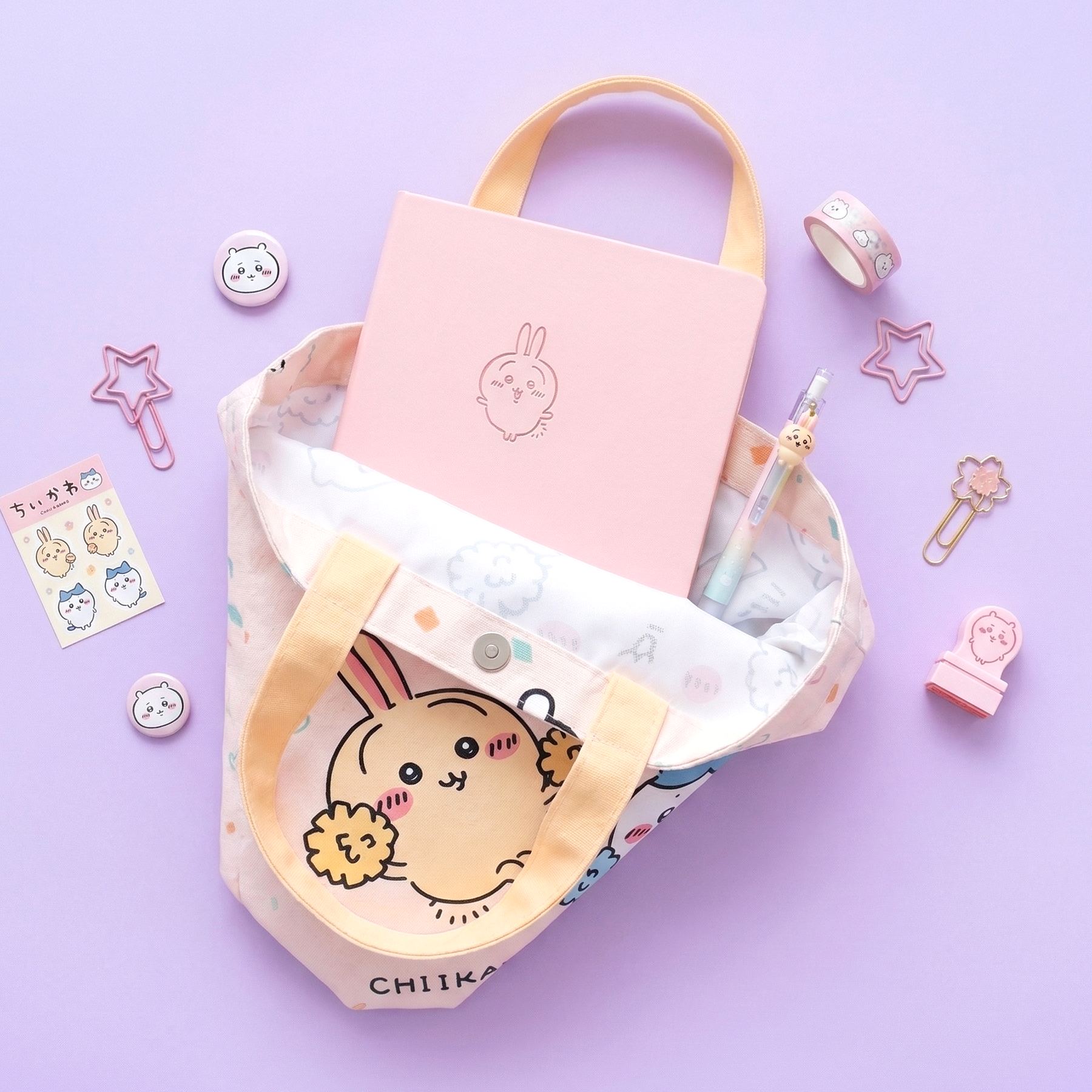 Chiikawa Bunny Cheer Tote Bag
