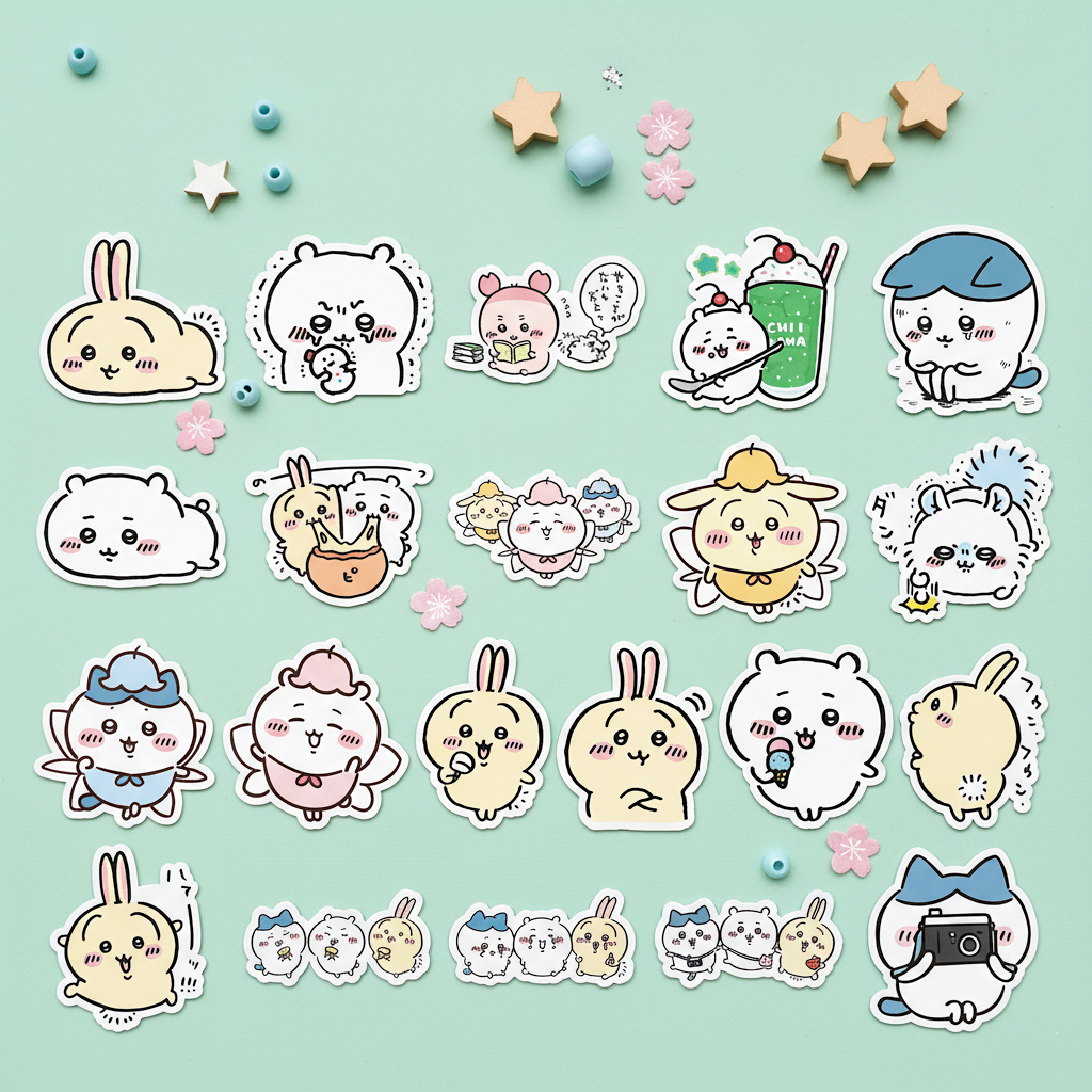 Chiikawa Happy Friends Stickers