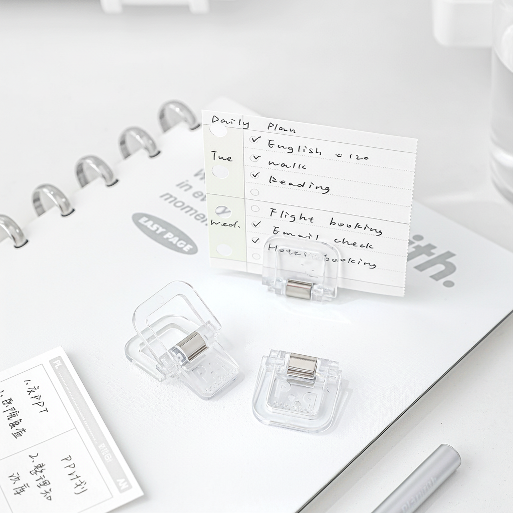 ClearView Cube Paper Clips Set