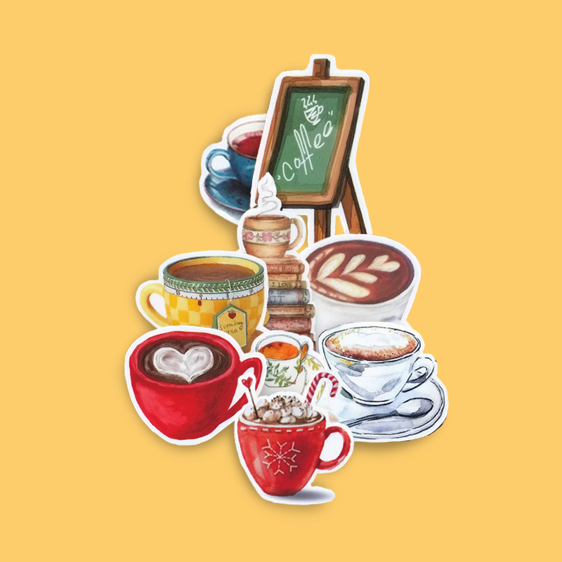 Coffee Shop Paper Stickers