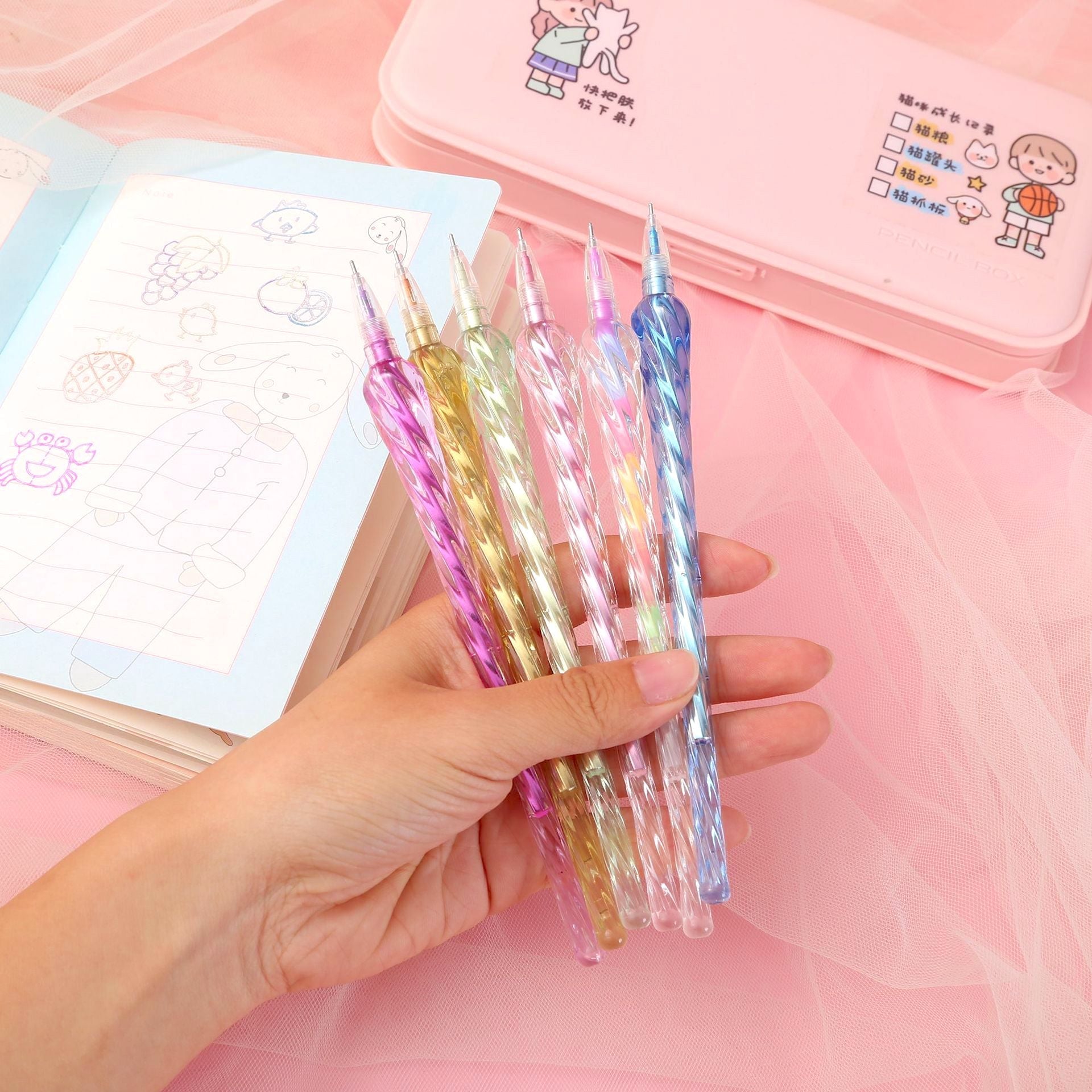 Crystal Swirl Glass Pens