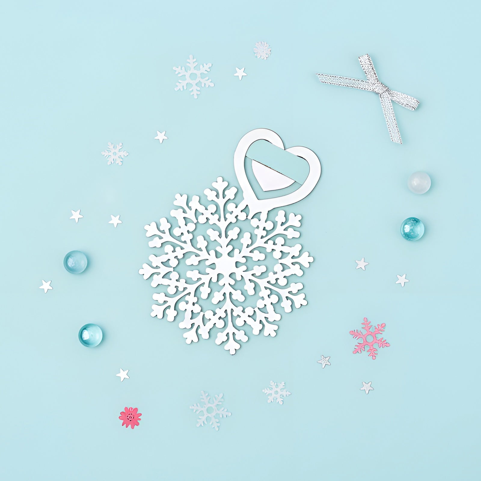 Crystal Snowflake Metallic Bookmark