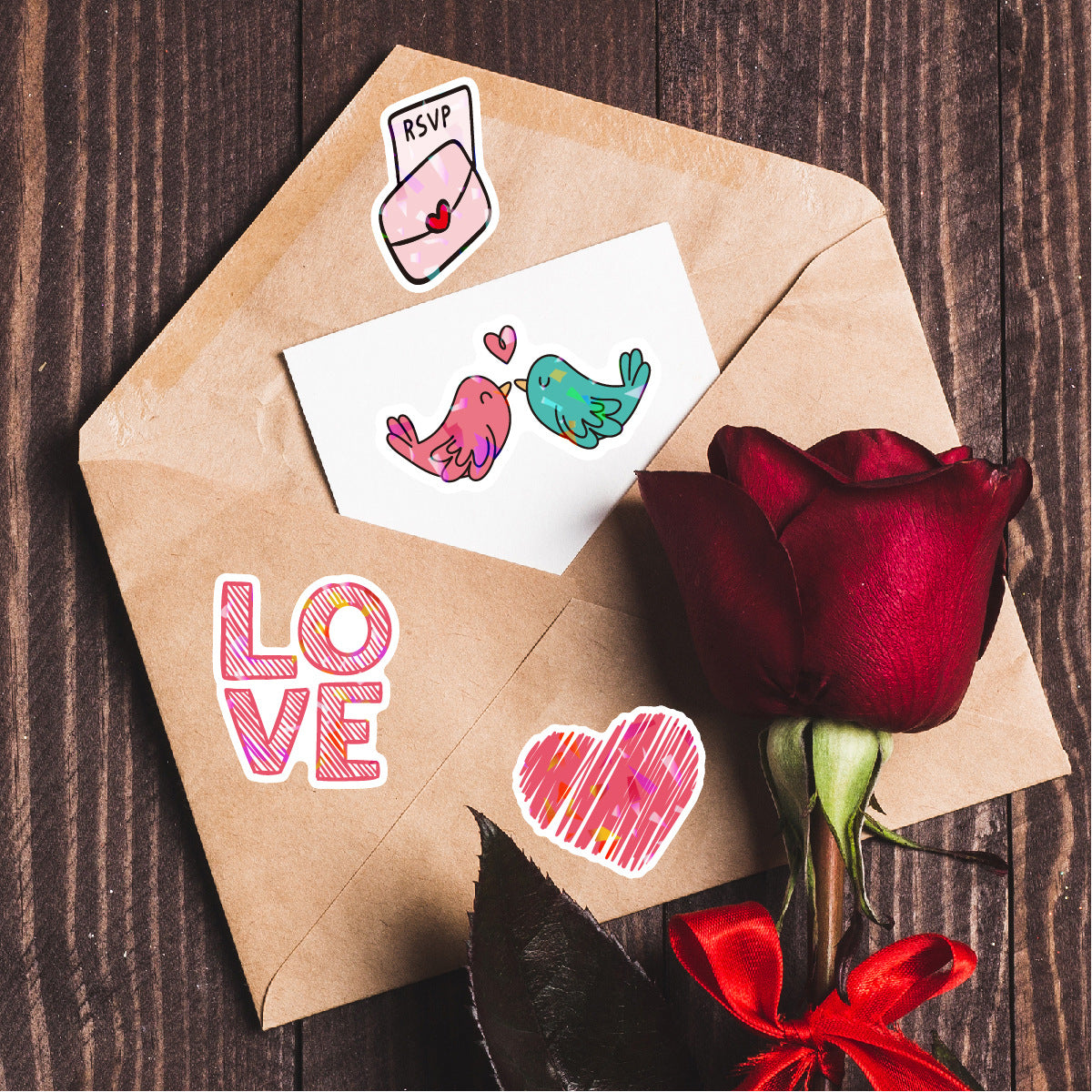 Cupid’s Holo Touch Stickers - Set of 100