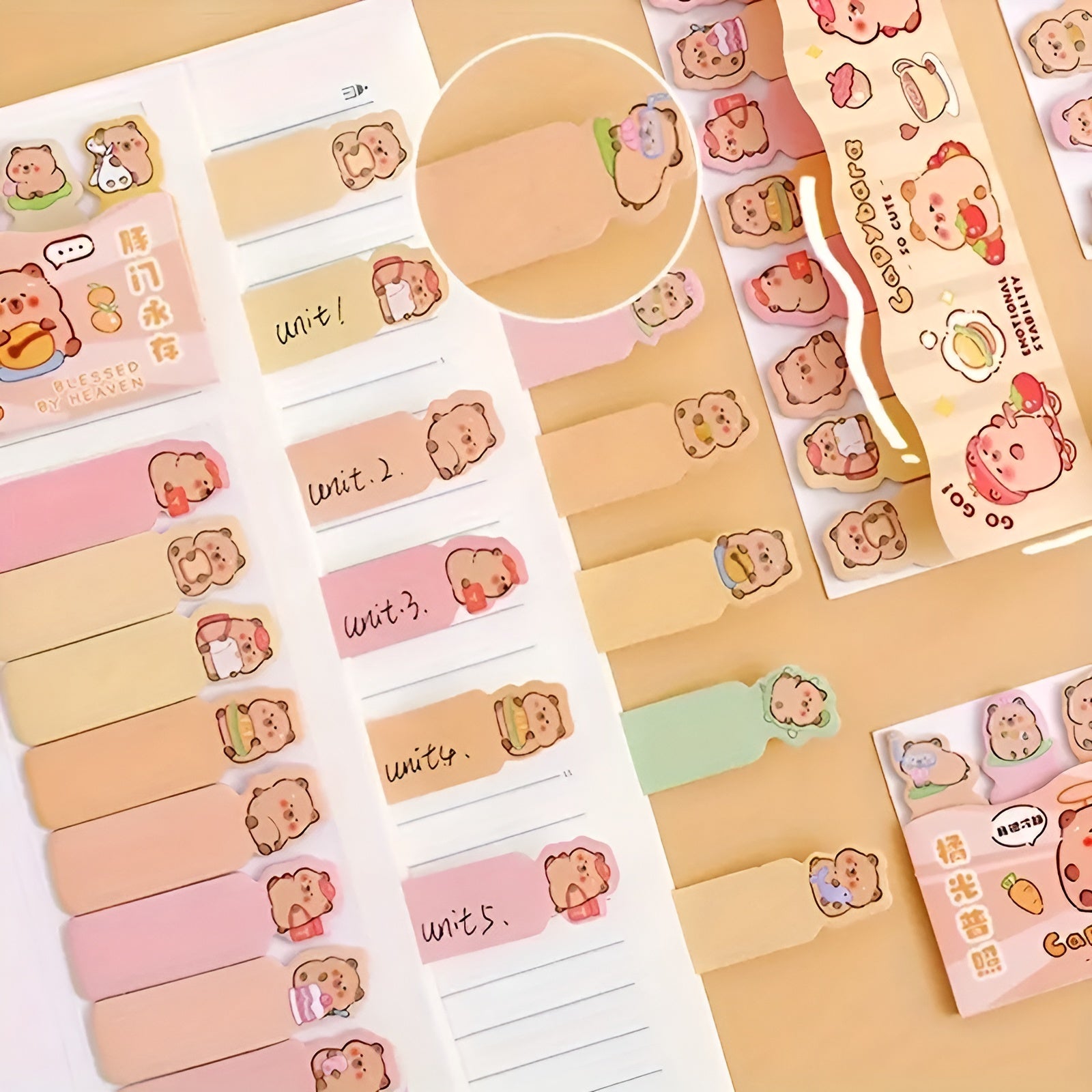Cute Capybara Index Sticky Notes