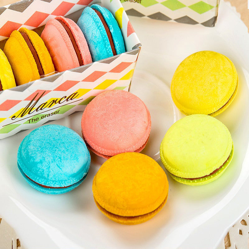 Mini Macaron Eraser Set