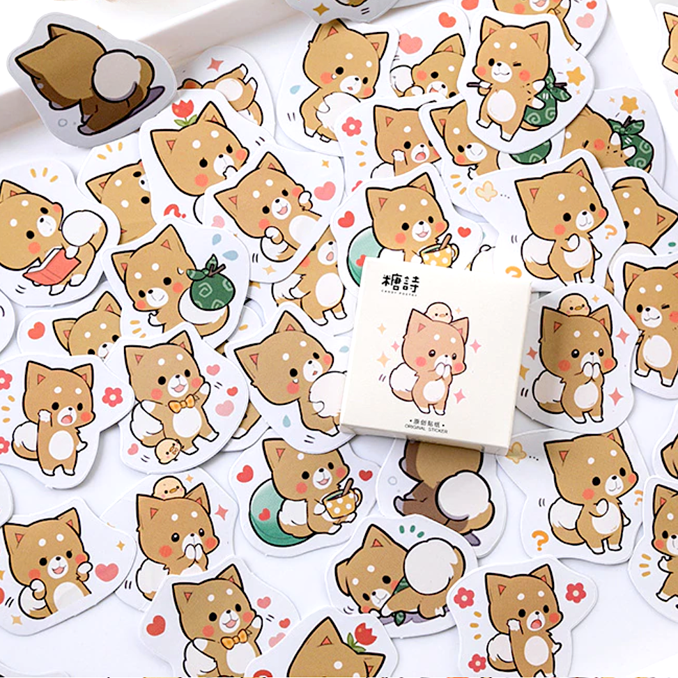 Cheery Puppy Paper Stickers