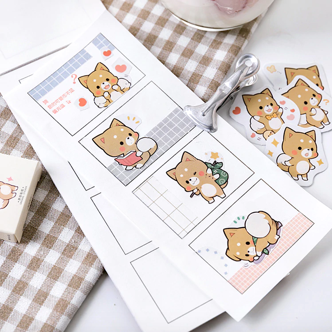 Cheery Puppy Paper Stickers