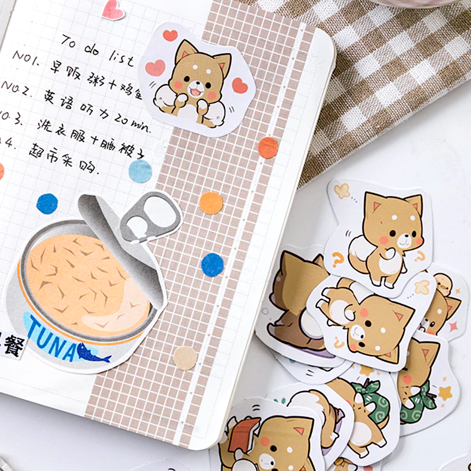 Cheery Puppy Paper Stickers
