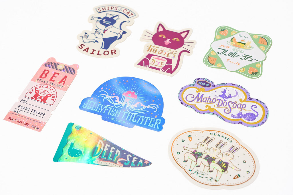 ROKKAKU x ob1toy Retro Post Die-Cut Foil Sticker Collection / ROKKAKU