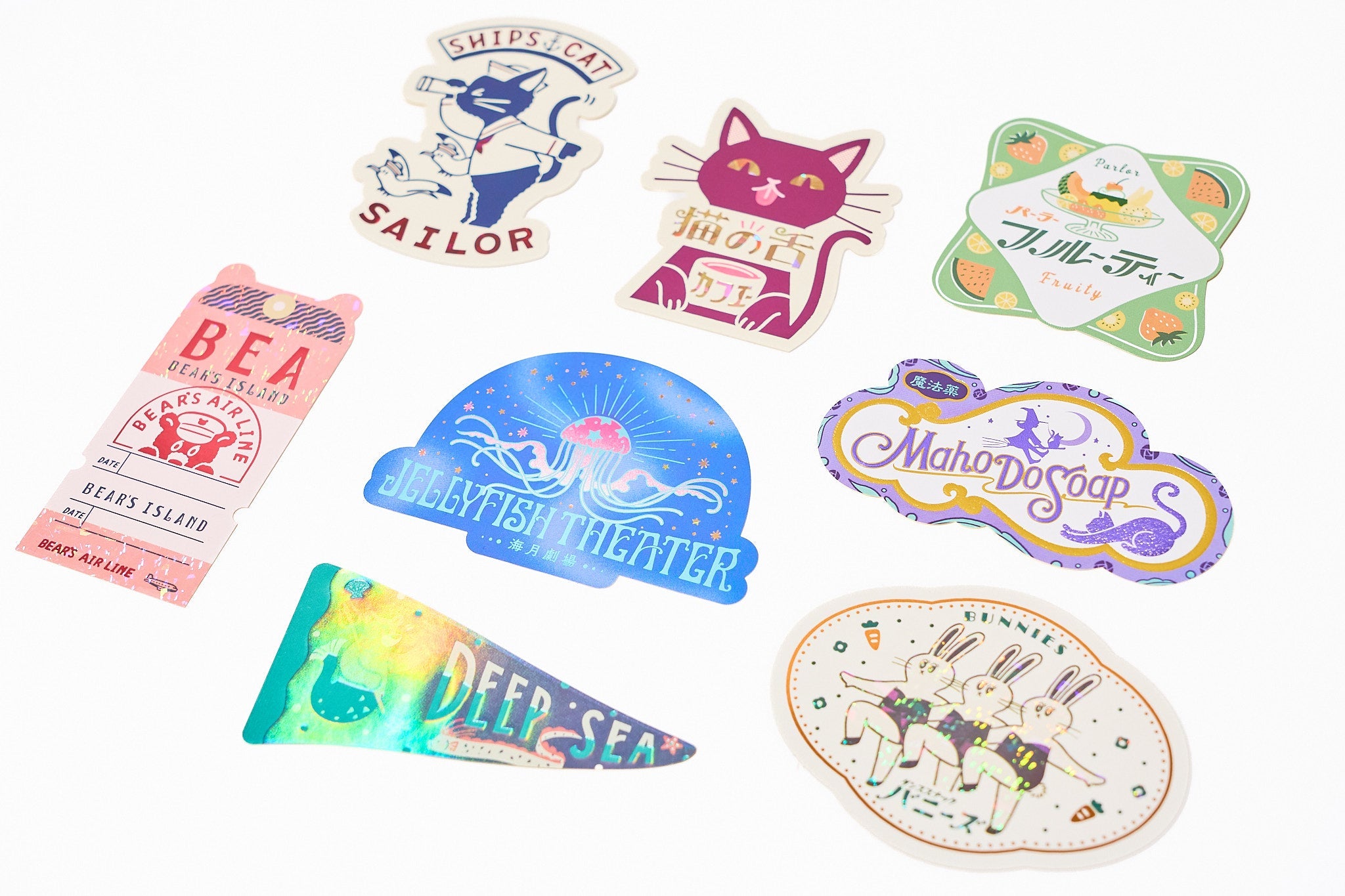 ROKKAKU x ob1toy Retro Post Die-Cut Foil Sticker Collection / ROKKAKU